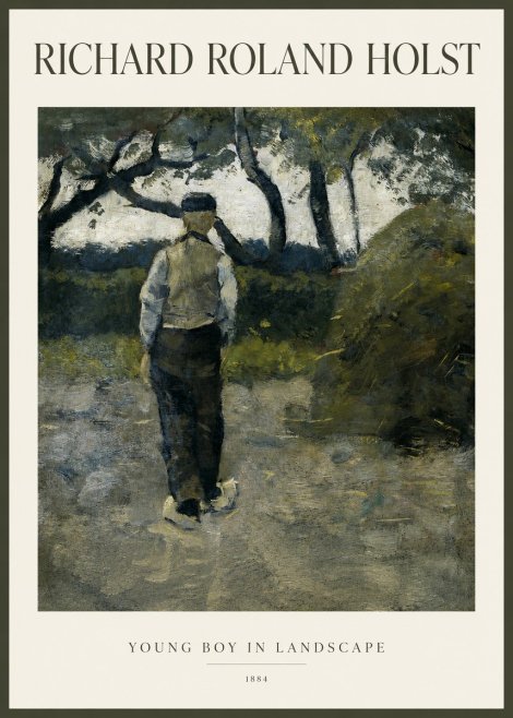 Richard Roland Holst Young Boy in Landscape No1 - Poster