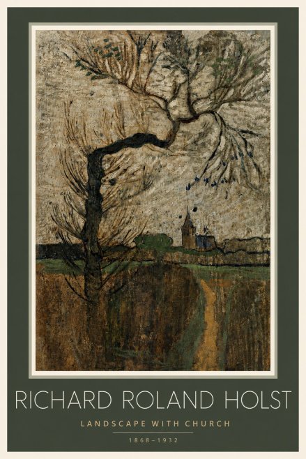 Richard Roland Holst Landscape with Church No2 - Poster
