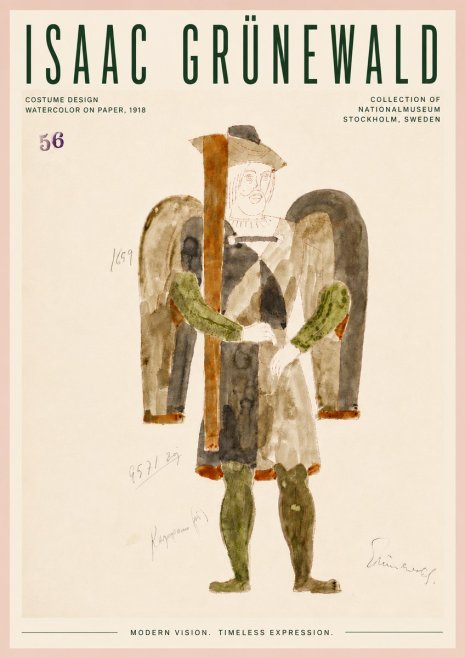 Isaac Grünewald Costume Design IV No6 - Poster