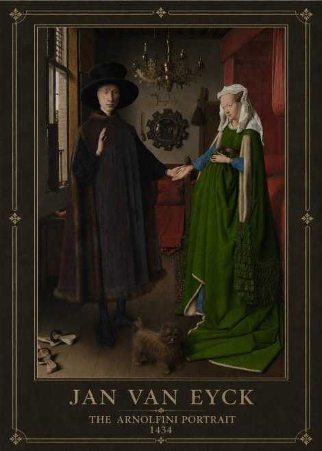 Jan van Eyck The Arnolfini Portrait III No1 - Poster