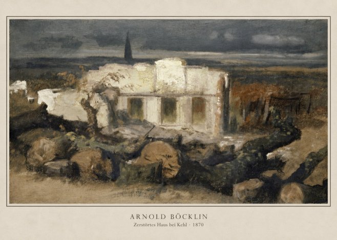 Arnold Böcklin Zerstörtes Haus Bei Kehl No2 - Poster