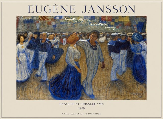Eugène Jansson Dancers at Grisslehamn No1 - Poster