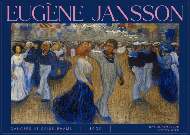 Eugène Jansson Dancers at Grisslehamn No3 - Poster