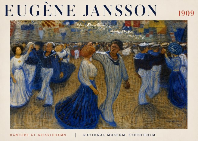 Eugène Jansson Dancers at Grisslehamn No6 - Poster