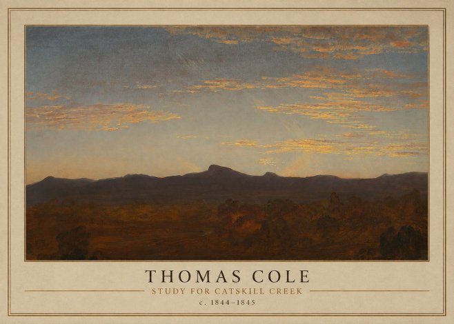 Thomas Cole Study for Catskill Creek I No1 - Poster