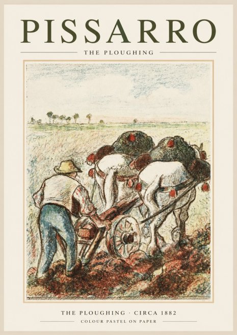Pissarro The Ploughing No1 - Poster