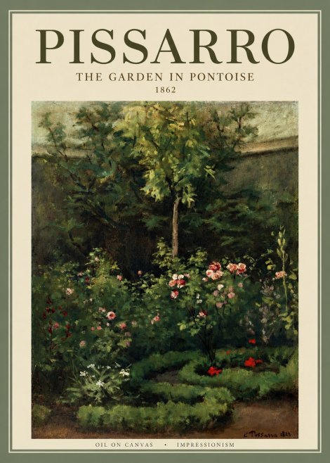 Pissarro The Garden in Pontoise No2 - Poster