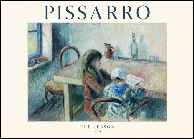 Pissarro The Lesson No1 - Poster