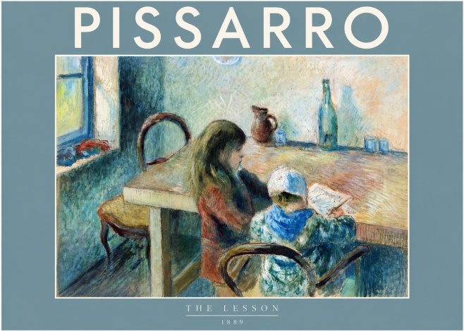 Pissarro The Lesson No2 - Poster