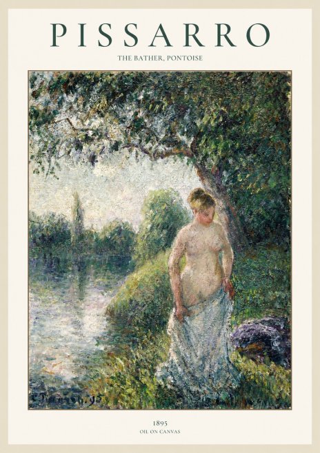 Pissarro The Bather, Pontoise No1 - Poster