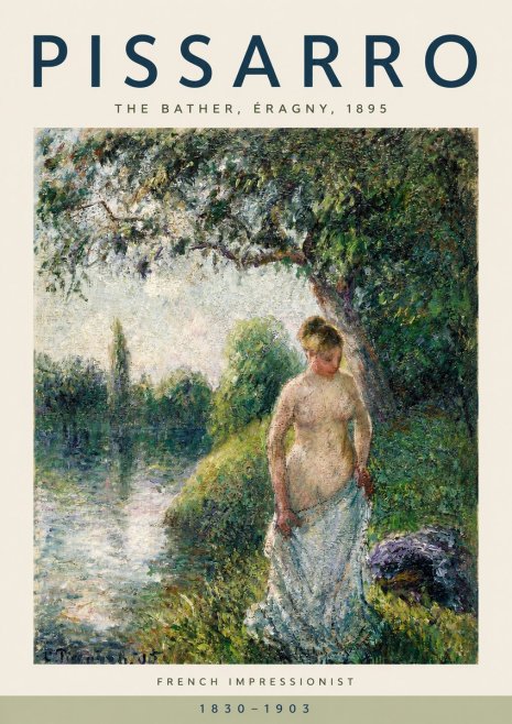 Pissarro The Bather, Pontoise No2 - Poster
