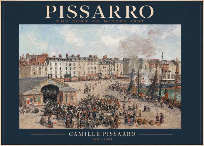 Pissarro Dieppe, the Fish Market No2 - Poster