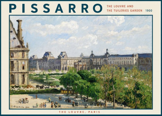 Pissarro The Louvre and the Tuileries Garden No2 - Poster