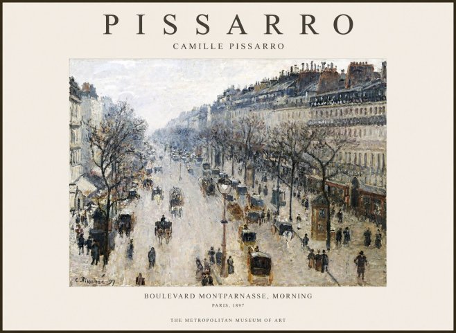 Pissarro Boulevard Montparnasse, Morning No1 - Poster