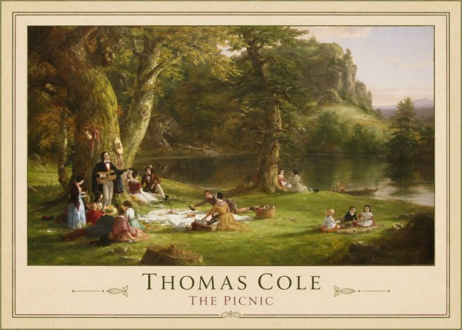 Thomas Cole The Picnic No3 - Poster