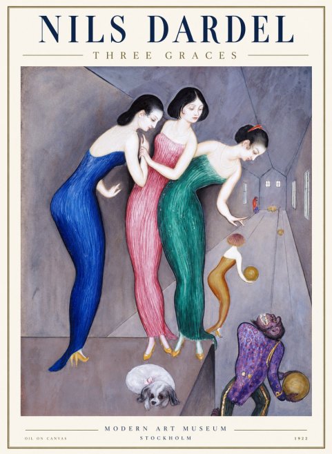 Nils Dardel Three Graces No1 - Poster