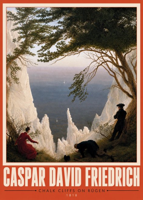 Caspar David Friedrich Chalk Cliffs on Rügen No4 - Poster
