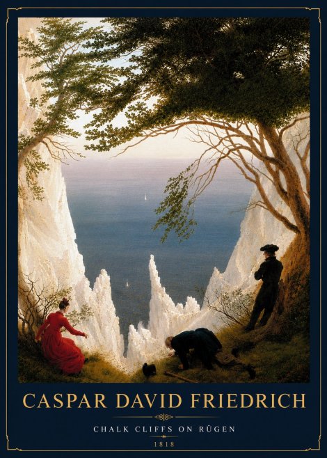 Caspar David Friedrich Chalk Cliffs on Rügen No6 - Poster