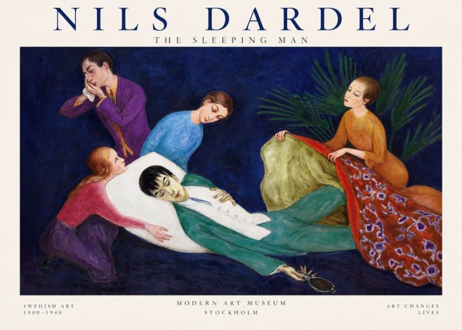 Nils Dardel The Sleeping Man No1 - Poster