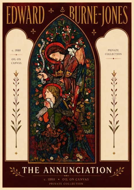 Edward Burne-Jones The Annunciation I No6 - Poster