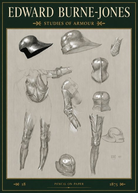 Edward Burne-Jones Studies of Armour No3 - Poster