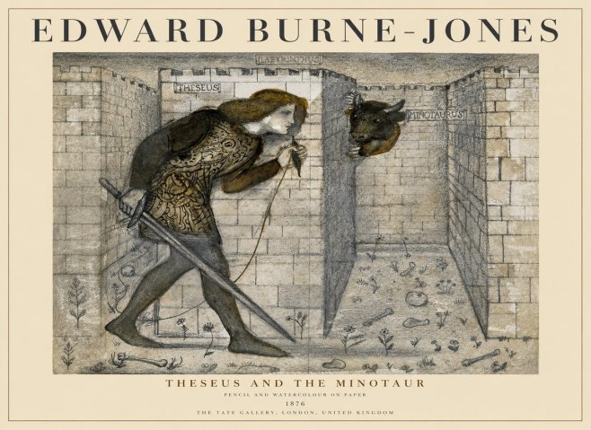 Edward Burne-Jones Theseus and the Minotaur No1 - Poster