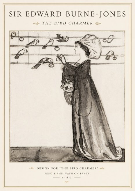 Edward Burne-Jones The Bird Charmer No1 - Poster