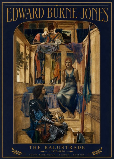 Edward Burne-Jones The Balustrade No4 - Poster