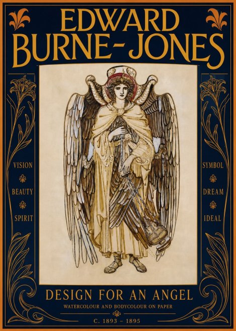 Edward Burne-Jones Design for an Angel No4 - Poster