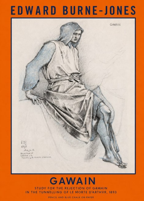 Edward Burne-Jones Gawain - Study for the Rejection of Gawain in the Tunnelling of Le Morte D'arthur, 1893 No2 - Poster