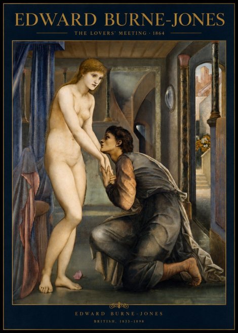 Edward Burne-Jones The Lovers' Meeting No2 - Poster