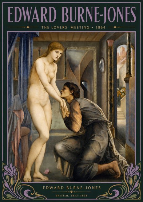 Edward Burne-Jones The Lovers' Meeting No4 - Poster