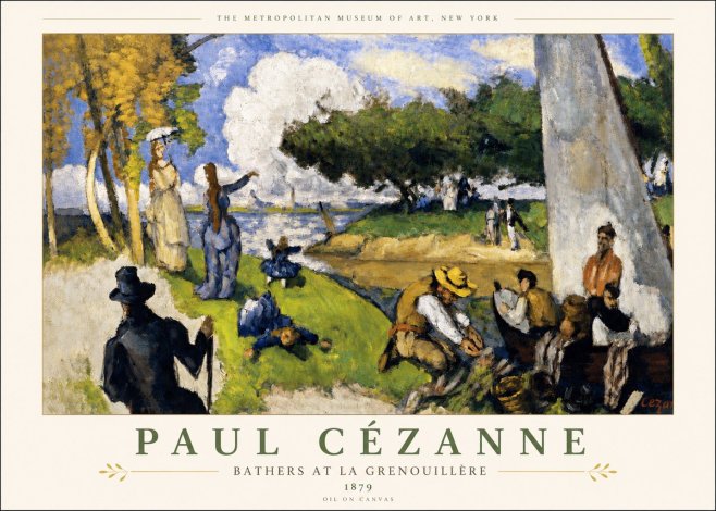 Paul Cézanne Bathers at La Grenouillère No3 - Poster