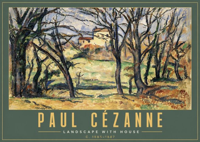 Paul Cézanne Landscape with House No6 - Poster