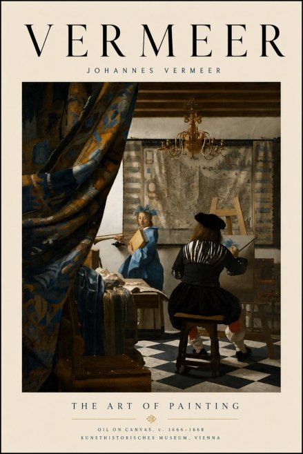 Vermeer The Art of Painting No6 - Poster