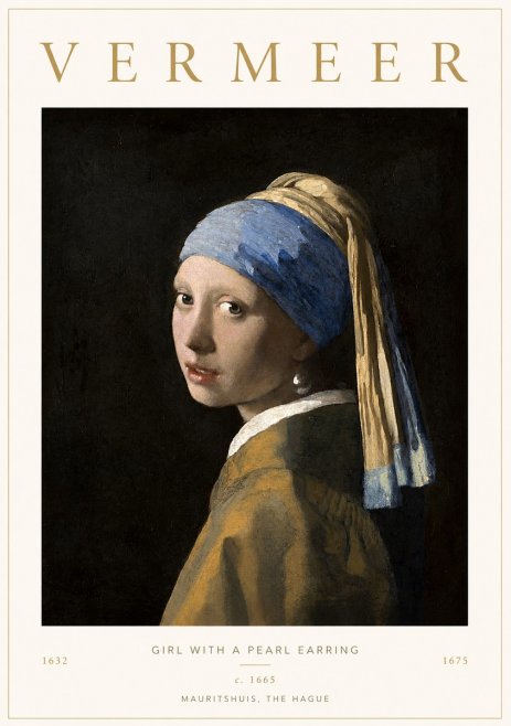 Vermeer Girl with a Pearl Earring II No2 - Poster
