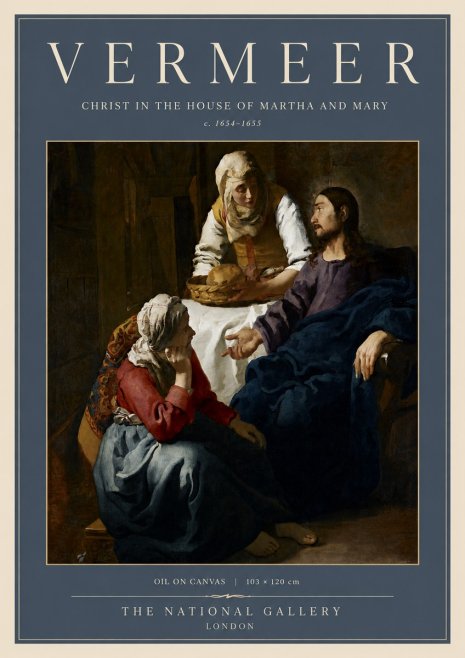 Vermeer Christ in the House of Martha and Mary No5 - Poster