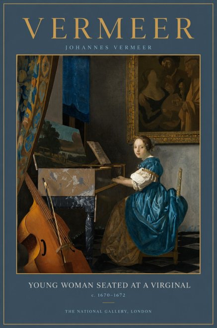 Vermeer Young Woman Seated at a Virginal No2 - Poster