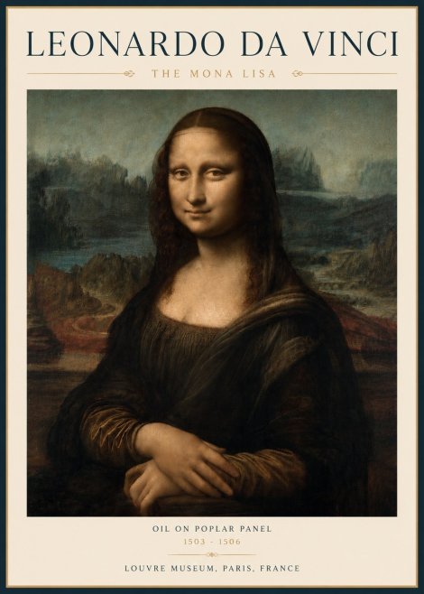 Leonardo da Vinci The Mona Lisa No4 - Poster