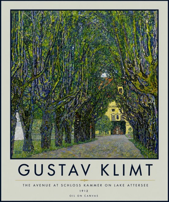 Klimt The Avenue at Schloss Kammer on Lake Attersee No6 - Poster