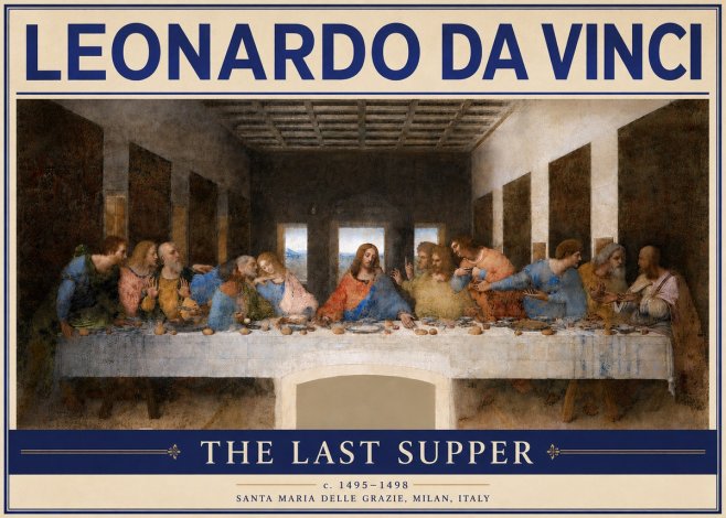 Leonardo da Vinci The Last Supper No4 - Poster