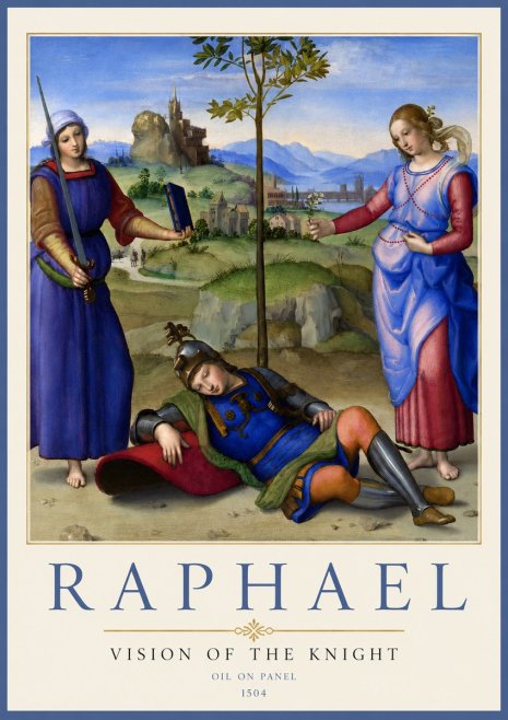 Raphael Vision of the Knight No2 - Poster