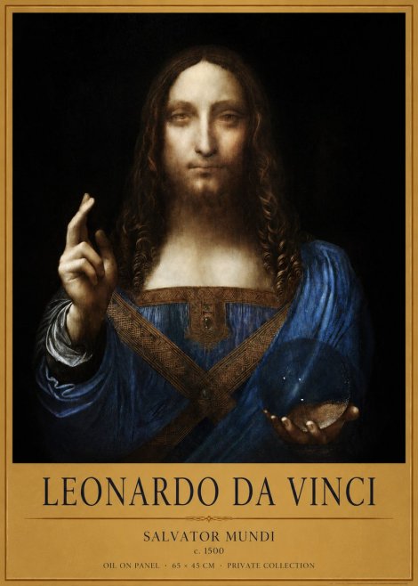 Leonardo da Vinci Salvator Mundi No1 - Poster