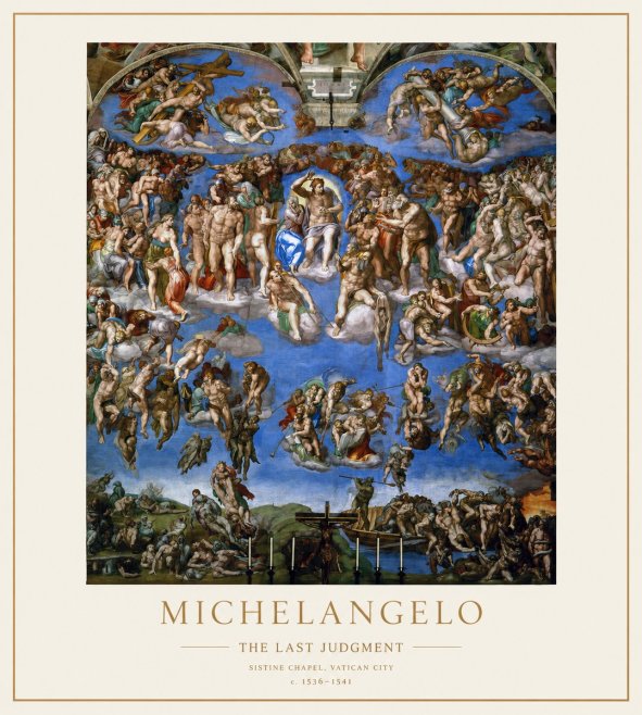 Michelangelo The Last Judgment No1 - Poster