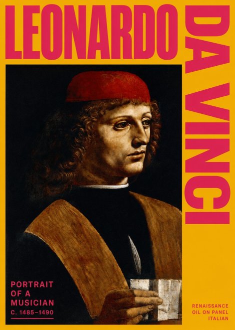 Leonardo da Vinci Portrait of a Musician No2 - Poster