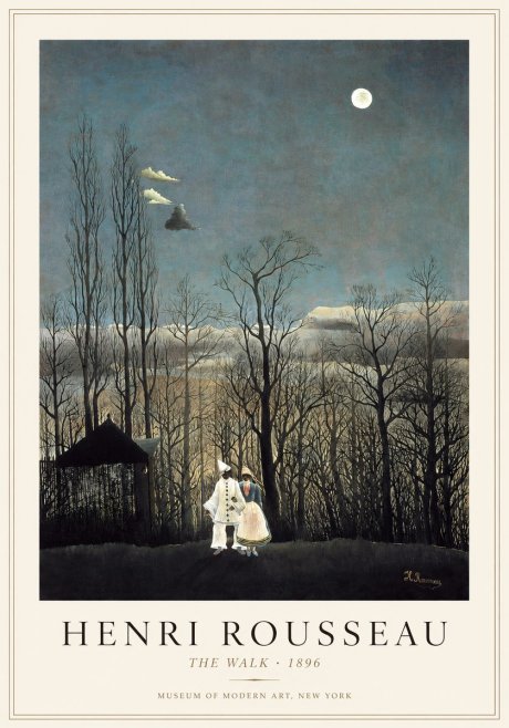 Rousseau The Walkers at Evening No2 - Poster