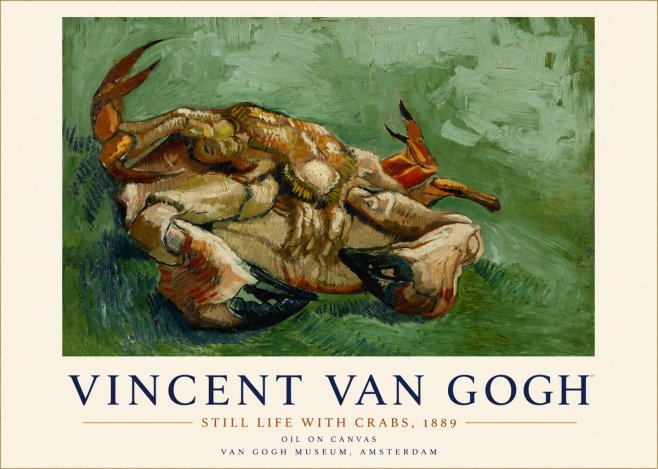 Van Gogh Still Life with Crabs No3 - Poster