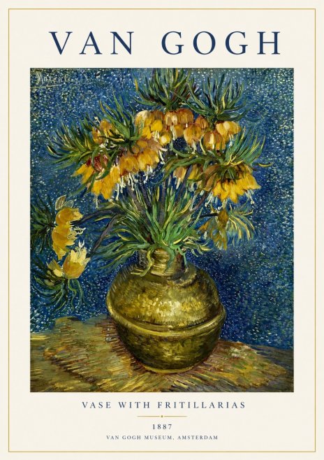 Van Gogh Vase with Fritillarias No1 - Poster