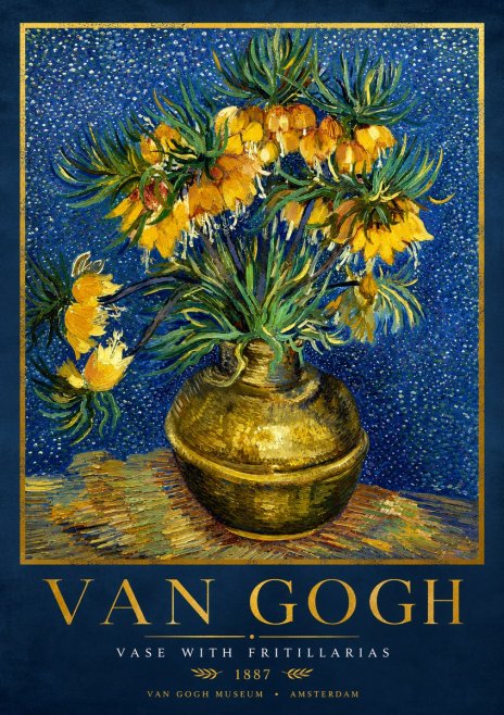 Van Gogh Vase with Fritillarias No2 - Poster
