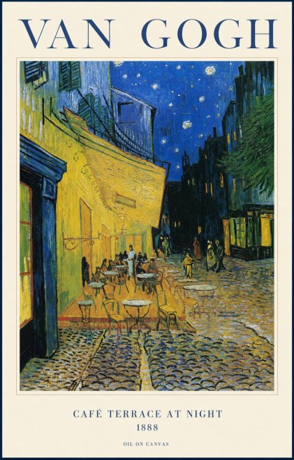 Van Gogh Café Terrace at Night No1 - Poster